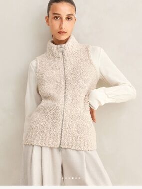 ME+EM Teddy Merino Bouclé Zip Vest